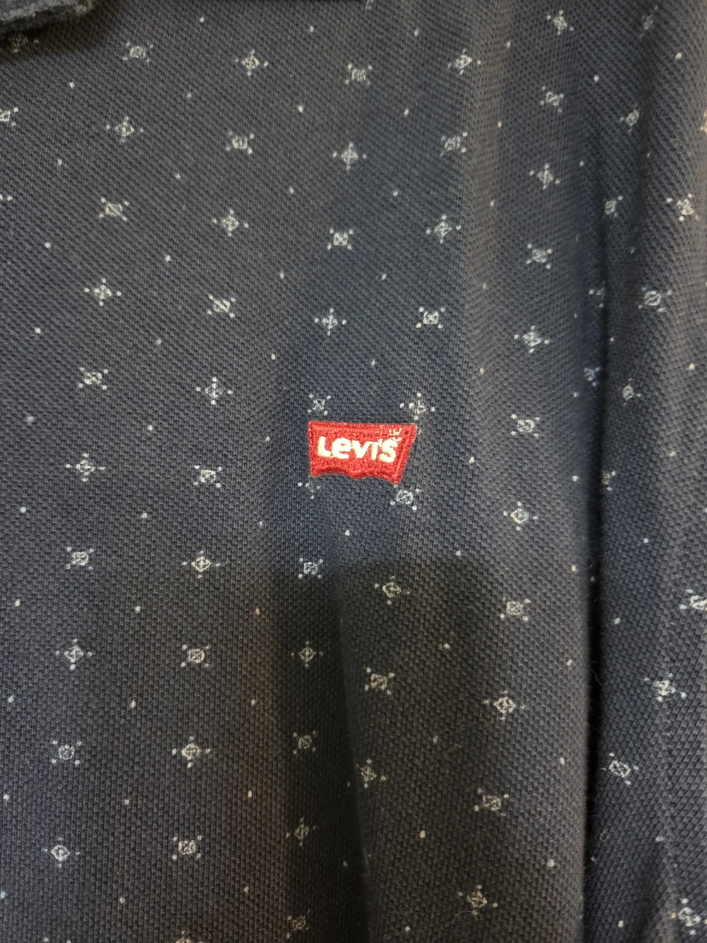 Levi's Men's Dark Navy Polo with Subtle Star Motif